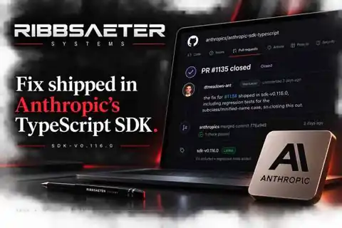 Patrick Ribbsaeter Anthropic TypeScript SDK v0.116.0 stable User-Agent fix shipped upstream