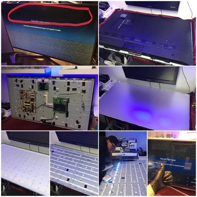 LED Backlight Strip Array Replacement on Large Display Panel