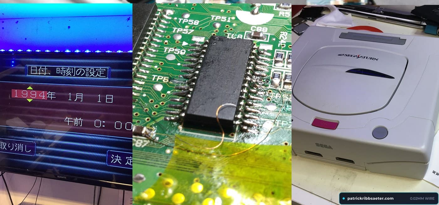Gaming Console Restoration & 0.02mm Trace Jumper