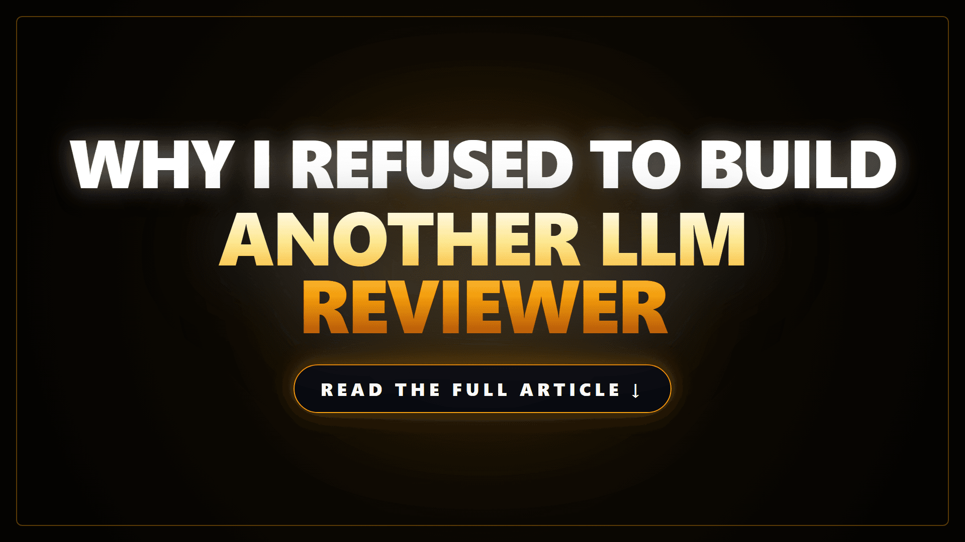 Why I Refused to Build Another LLM Code Reviewer — Founder Memo by Patrick Ribbsaeter